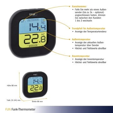 Telsiz termometre FUN 30.3068.01