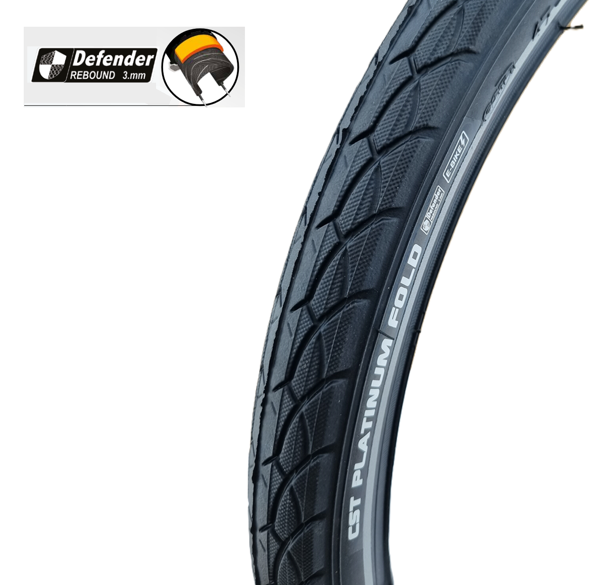 Cst Platinum Fold 20x1.75 Defender Rebound 3mm Zırhlı Dış Lastik Reflektörlü C1762