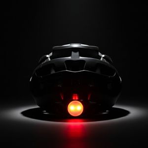 Moon MV-88 Bisiklet Kaskı Işıklı L Beden Siyah-Kırmızı