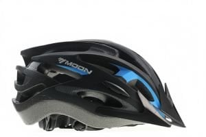 Moon MV-88 Bisiklet Kaskı Işıklı L Beden Siyah-Mavi