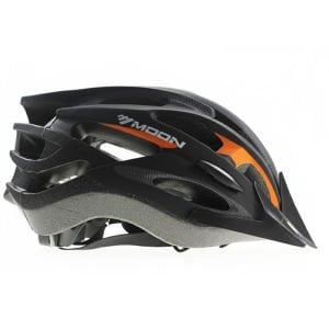 Moon MV-88 Bisiklet Kaskı Işıklı L Beden Siyah-Turuncu