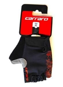 Carraro Kısa Parmak Eldiven Siyah-Kırmızı -L Beden- CR-23013