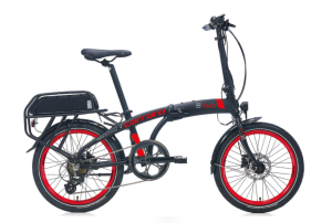 Carraro E-Line Ego 2.1 Elektrikli Katlanır Bisiklet Mat Siyah-Kırmızı