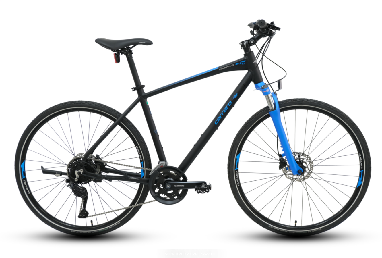 Carraro Sportive 227 Bisiklet -51cm- Mat siyah-Mavi