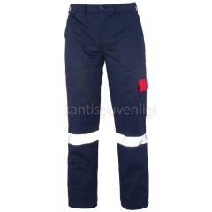 Kant 7/7 Gabardin İş Takımı Robalı Reflektörlü Mont ve Pantolon Kımızı/Lacivert