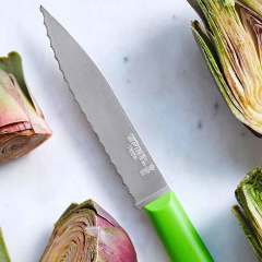Opinel Essentiel Tırtıklı Soyma Bıçağı Yeşil