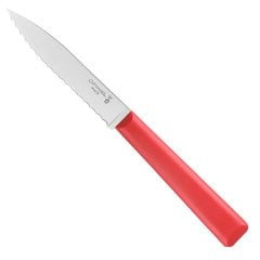 Opinel Essentiel Tırtıklı Soyma Bıçağı Kırmızı