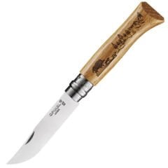 Opinel No 8 Animalia Meşe Oyma Saplı Çakı