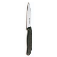 Victorinox Tırtıklı Soyma Bıçağı 10 cm Siyah