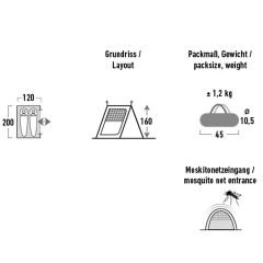 High Peak Trentino 2 Kişilik Karavan İç Tentesi