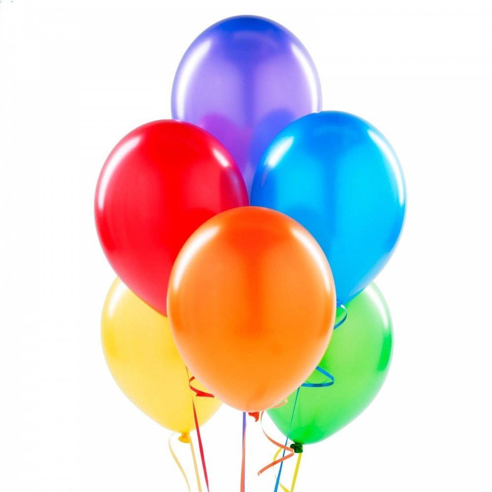 10 Lu Baskısız 12'' İnç Metalik/Sedefli Balon Pakedi