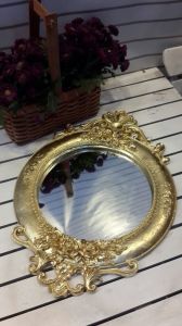 Gold Polyester Ayna Tepsi / Supla