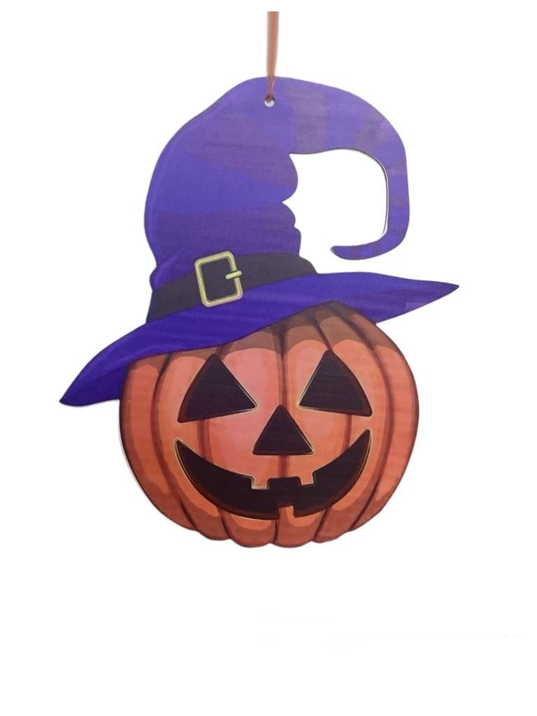 Halloween (Cadılar Bayramı) Şapkalı Balkabağı Kapı Süs