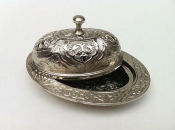 10 Lu Gümüş Lokumluk oval (6.5 x 9 cm)
