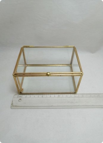 15*10*7cm Metal Kenarlı Kapaklı Küçük dikdörtgen kutu