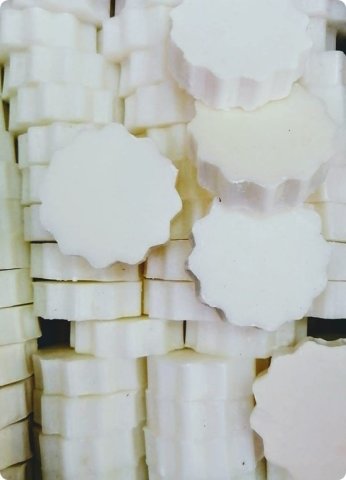 Yuvarlak Kokulu Tırtıklı Beyaz Sabun (7x2cm)