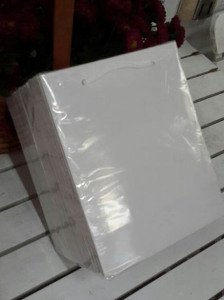 25 Li 14x17 Cm Beyaz Körüklü Karton Çanta - Poşet