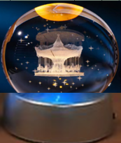 ATLI KARINCA Plastik altlıklı Işıklı Cam Küre