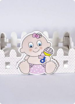 Bebek şekeri sunum çit Sepet Çıngıraklı Bebek