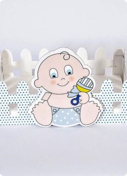 Bebek şekeri sunum çit Sepet Çıngıraklı Bebek