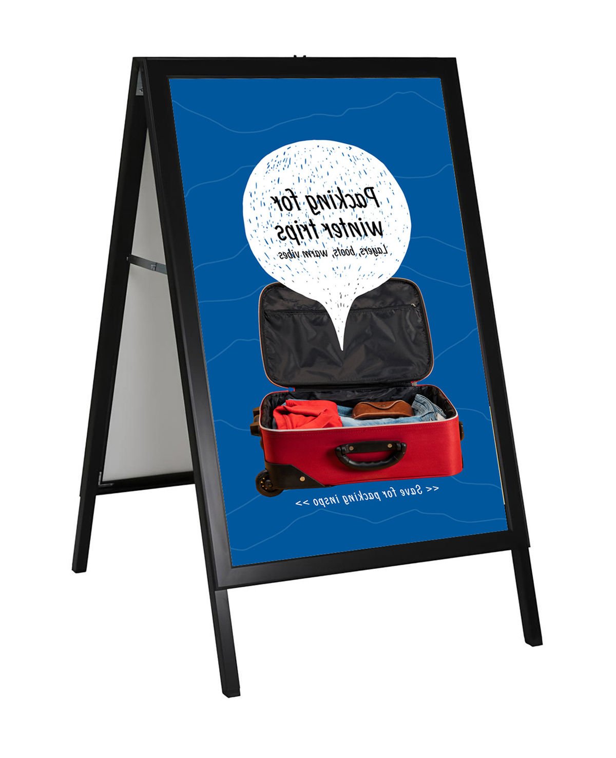 Klasik A Pano Kaldırım ve Reklam Panosu(Siyah)