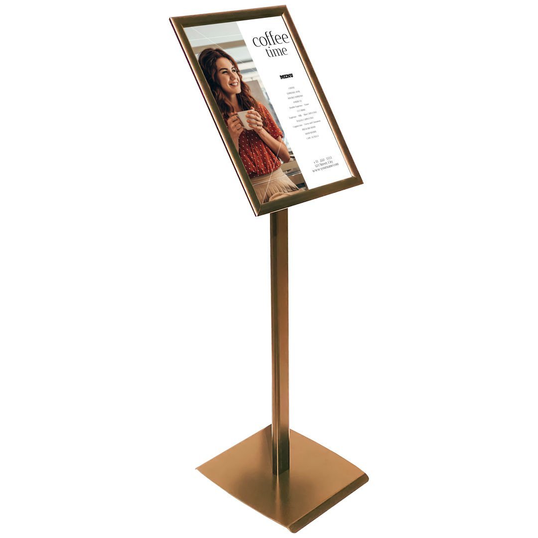 Kahverengi Menü Panosu Tek Ayaklı Yönlendirme ve Reklam Panosu
