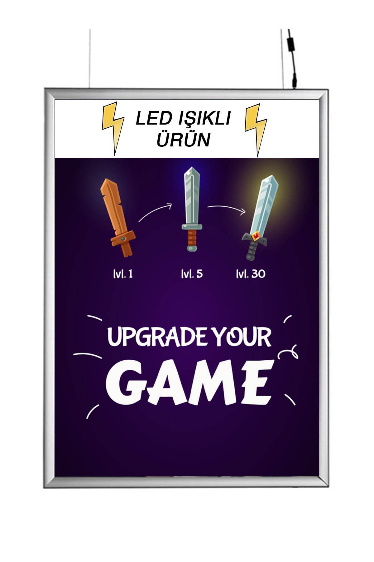 25 mm Ledbox Gönye Alüminyum Çerçeve Led Işıklı Çift Taraflı