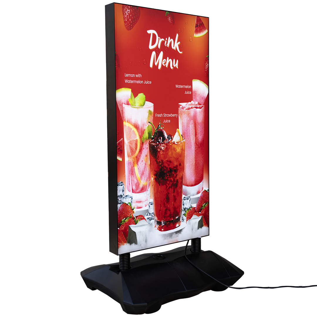 GLOWIX Işıklı Tekstil Baskı Reklam ve Poster Panosu - Su Tabanlı Yaylı Led Pano