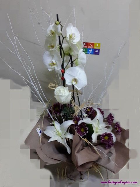 14 Şubat Sevgililer Günü Aşkın Rüyası Beyaz Orkide Aranjman