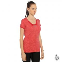 Gore-Tex Bayan Kırmızı Desenli ProDryFit Outdoor, Koşu, Fitness Tişört