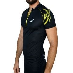 Asics MotionMuscle Fitness Koşu Outdoor Siyah Sarı Body Tişört