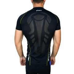 Asics MotionMuscle Fitness Koşu Outdoor Siyah Sarı Body Tişört