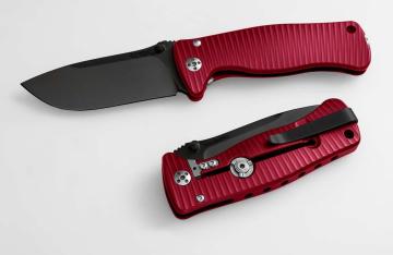Lionsteel SR2A RB Aluminium Red handle black blade Çakı