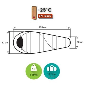 Trimm Balance -25'C Ultralight Uyku Tulumu - 195R, Kırmızı