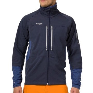 Bergans Visbretind Softshell Outdoor Full Zip Teknik Erkek Polar Ceket Navy