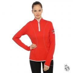 Gore-Tex Bayan Uzun Kollu Kırmızı Ipod Cepli ProDryFit Outdoor, Koşu, Fitness Tişört