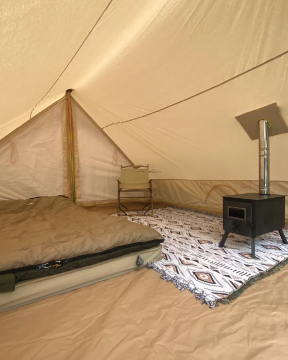 Campout Pluton 3,2x3mt Kanvas Baca Çıkışlı Kamp Çadırı