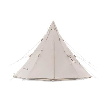 Naturehike Profound 9.6 Carpa Glamping Kanvas Soba Çıkışlı Teepee Aile Çadırı | Cotton Pyramid Kanvas