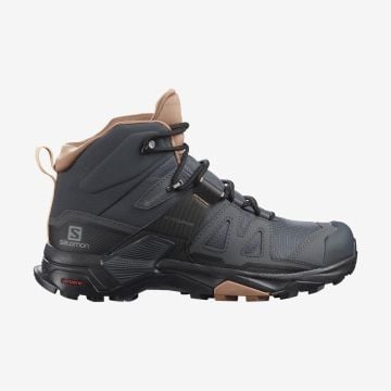 Salomon X Ultra 4 Mid W Ebony/Mocha Mousse/Almond Gore-Tex Kadın Outdoor Bot - L41295600