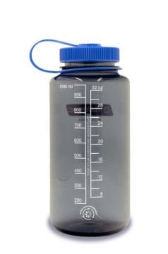 Nalgene 32oz WM M Gray w/Blue Cap, Happy Gene Sustain Suluk