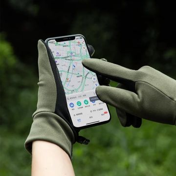 Naturehike Touch Screen Dokunmatik /Kaydırmaz Nefes Alabilir İç Eldiven - Army Green