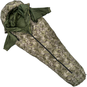 Bushlove Snag Military -44C 800 Fill Kamuflaj Kaz Tüyü Ultralight Uyku Tulumu (Kolları Çıkabilir)