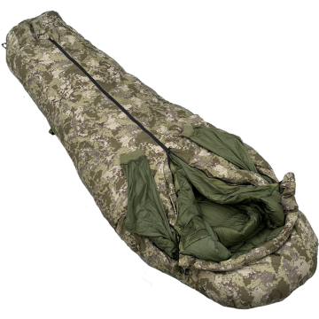 Bushlove Snag Military -44C 800 Fill Kamuflaj Kaz Tüyü Ultralight Uyku Tulumu (Kolları Çıkabilir)