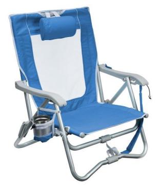 Gci Outdoor Bi-Fold 4 Kademeli Katlanır Plaj Sandalyesi Mavi