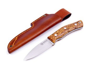 Casström No.10 SFK Stab. Birch/SS/Flat Bıçak