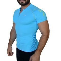 Asics MotionMuscle Fitness Koşu Outdoor A Mavi Body Tişört