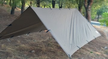 Bushlove Bushcraft Premium 4 Mevsim Coyote Kahve Tarp Tente 4m*3m