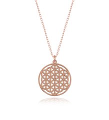 Rose Gold Yaşam Çiçeği Gümüş Kolye 2 cm