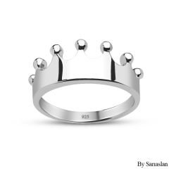 Kral Tacı Yüzüğü 925 Ayar Gümüş
