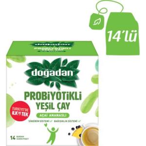 Doğadan Yeşil Çay Açai Ananaslı Probiyotikli 14'lü 23.9 gr